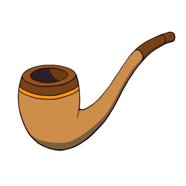 karikatür tütün boru. vektör çizim
