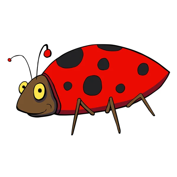 Cute ladybug cartoon. Vector illustration — Stock Vector