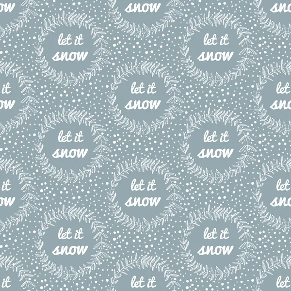 Låt det snö seamless mönster. — Stock vektor