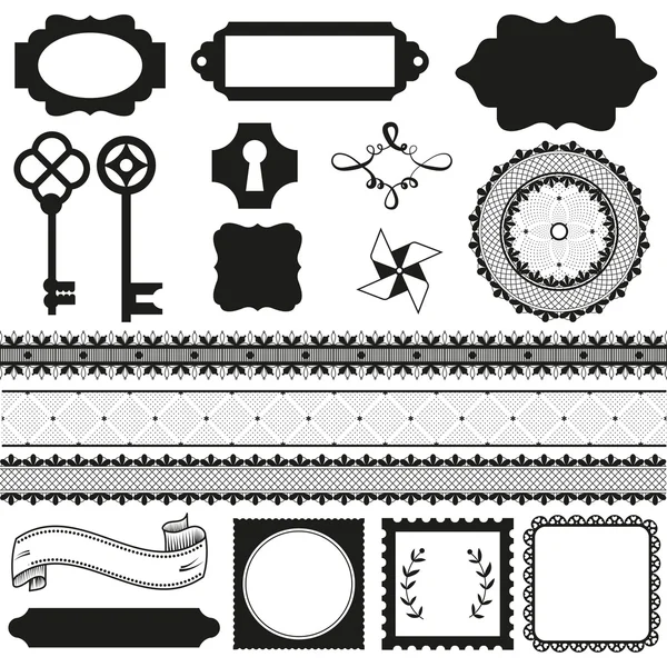 Elementos del álbum de recortes vectorial — Archivo Imágenes Vectoriales