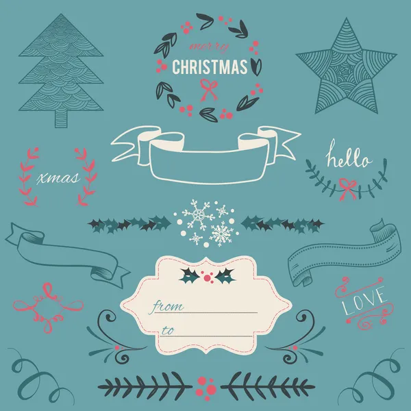 Kerst vector instellen — Stockvector