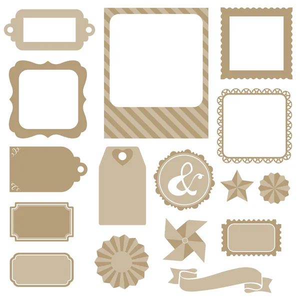 Silhouet scrapbook elementen — Stockvector