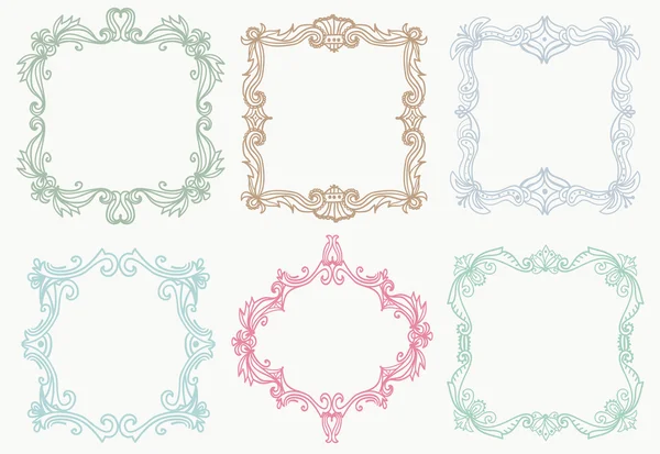 Decorative hand drawn frames — Stock Vector