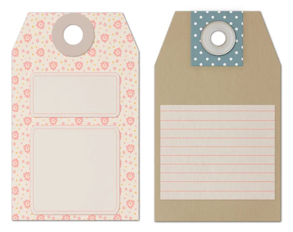 Tags stile vintage per il design o Scrapbooking — Foto Stock