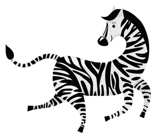 Cute cartoon vector zebra — Stock Vector