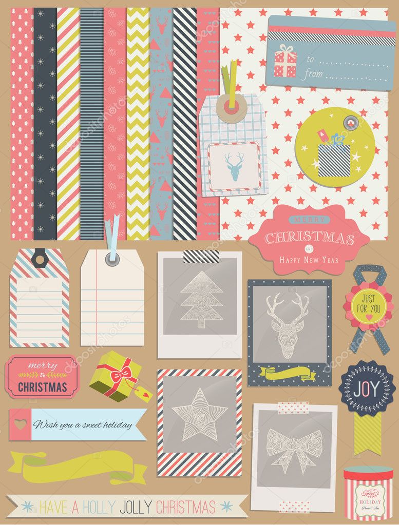 Christmas Scrapbook and Design Elements