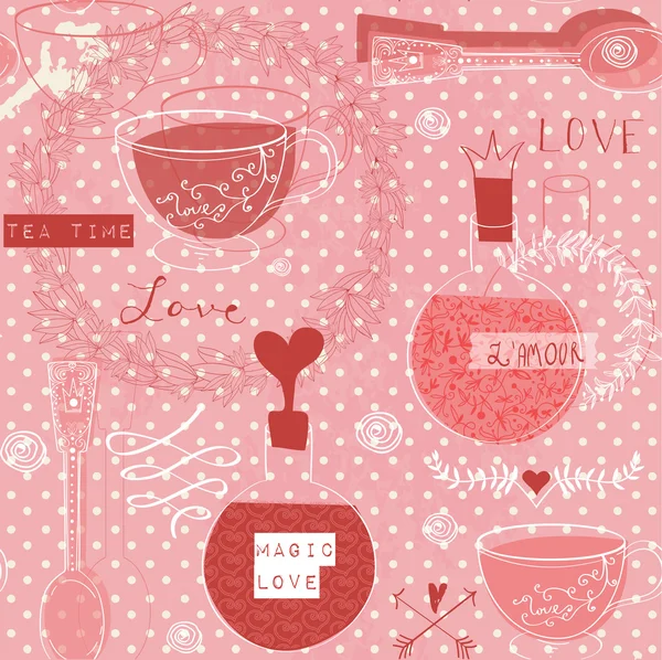 Valentine's Day and wedding background — Stock Vector