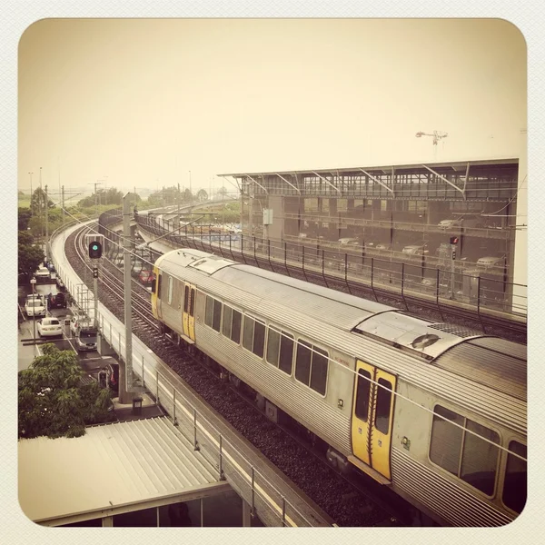 Queensland rail flygplatsen tåg — Stockfoto
