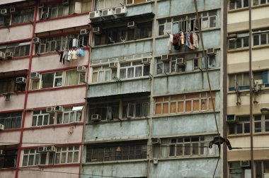 yaşlı gecekondu birimleri üzerinde yüksek doğmak apartments Merkezi hong Kong