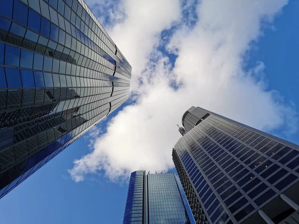 Blick Auf Die Vielfalt Der Unternehmen Business Hochhäuser Wolkenkratzer Gebäude — Stockfoto