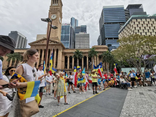 Brisbane Avustralya Mart 2022 Queensland Daki Ukrayna Topluluğu Ndan Kral — Stok fotoğraf