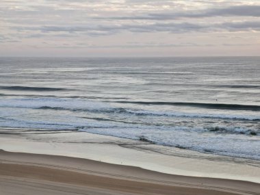 Scene of early morning after Sun rise on Surfer Paradise quiet and tranquil beach in Gold Coast Australia