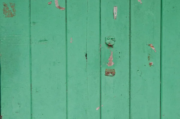 Dark Bright Lemonade Lime Green Wooden Old Door Broken Placeholder — Stock Photo, Image