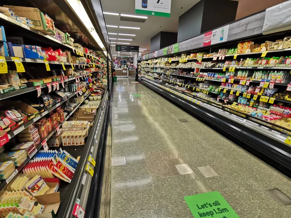 Брізбанє Австралія Травня 2020 Молочний Охолоджений Харчовий Напій Супермаркеті Вулвортс — стокове фото