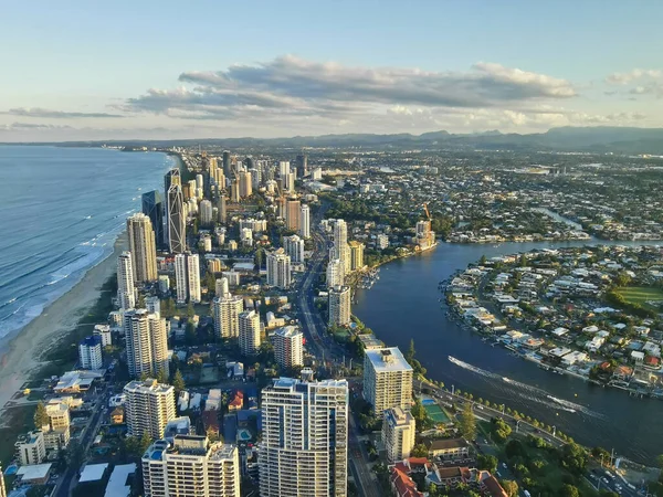 Costa Oro Australia Abril 2021 Vista Panorámica Aérea Rascacielos Edificios —  Fotos de Stock