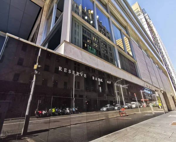 Sydney Australia May 2021 Reserve Bank Australia Name Black Granite — Stock Photo, Image