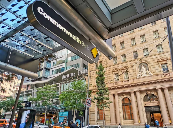 Brisbane Australia May 2020 Banner Commonwealth Bank Australia Cba Flagship — Stock Photo, Image