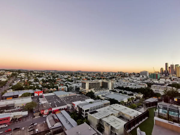 Brisbane Australia May 2021 Aerial Panorama Twilight Sunset Scene Brisbane — Foto de Stock