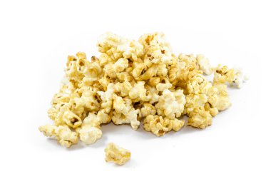 Beyaz arka plan üzerinde izole pop corn