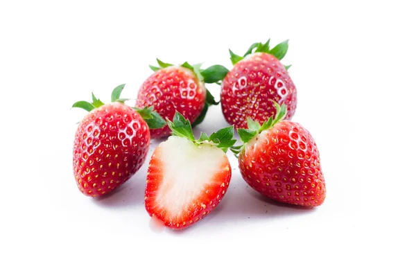Fresh strawberries on a white background — Stock Photo, Image