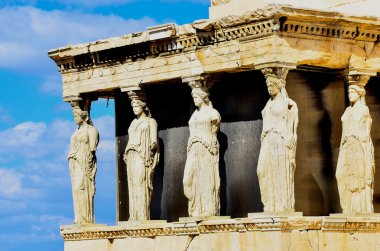 caryatides acropolis, Atina, Yunanistan, antik sundurma