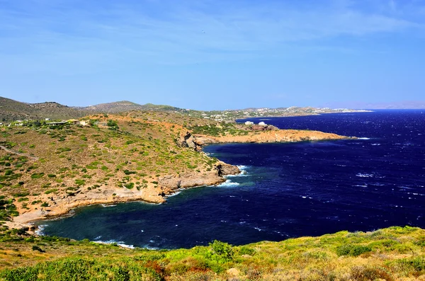 Vista de Sounio cape, Attica, Greece — Fotografia de Stock