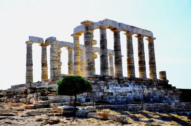poseidon Tapınağı, Atina, Yunanistan yakınındaki cape sounion