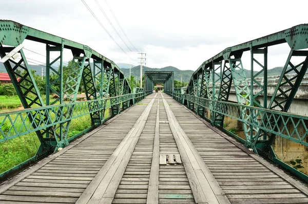Historical bridge over the pai river in Mae hong son, Thailand — Stock Photo, Image