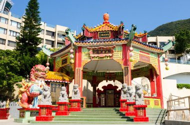 Chinees paviljoen in kwan yin tempel op HMS repulse bay, hong kong
