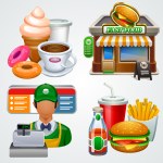 Silhouette Caissier Fast Food Silhouette Caissier Fast Food