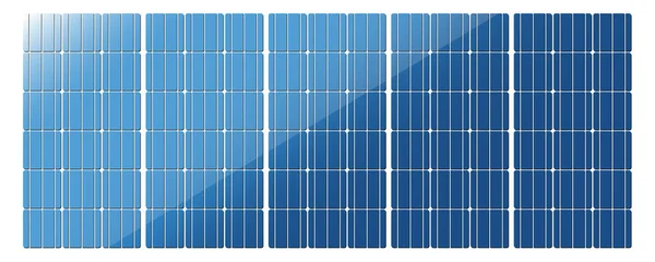Muster Der Sonnenkollektoren Grafik Mit Photovoltaik System Formen Des Sonnenenergiesystems — Stockvektor