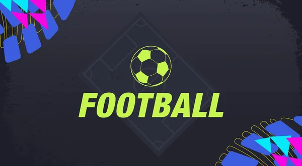 Banner Web Para Fútbol Asunto Inspirado Los Juegos Futboltextura Inspirada — Vector de stock