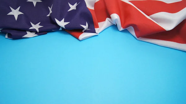 Flag United States America Light Blue Background — Fotografia de Stock