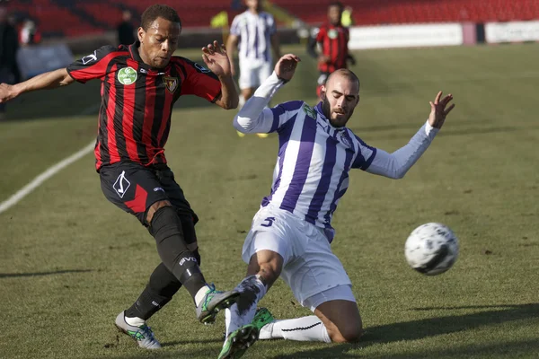 Budapest Honvéd vs. ujpest fc otp bank league voetbal overeenkomen met — Stockfoto