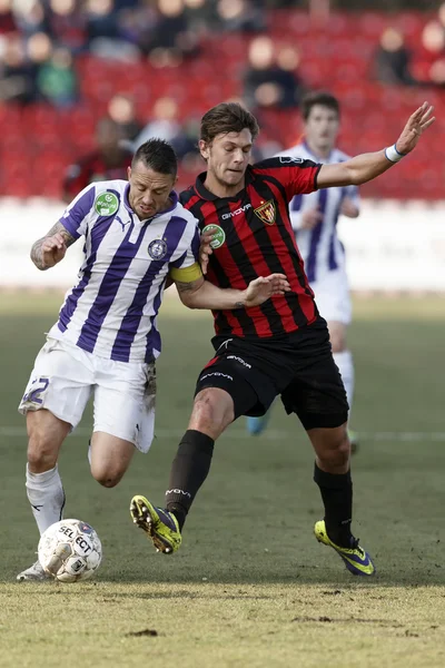 Budapeşte honved ujpest fc otp Bankası Ligi Futbol vs maç — Stok fotoğraf