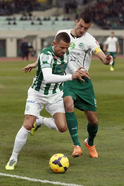 Venetiaanse vs. gyori eto otp bank league voetbal overeenkomen met — Stockfoto