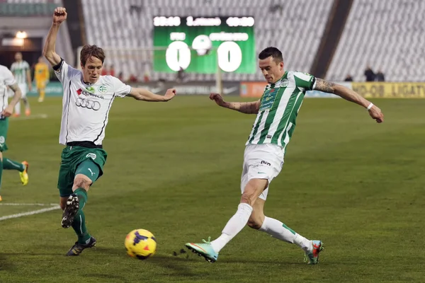 Ferencvaros vs. gyori eto otp bank liga fotbal zápas — Stock fotografie
