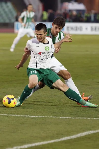 Venetiaanse vs. gyori eto otp bank league voetbal overeenkomen met — Stockfoto