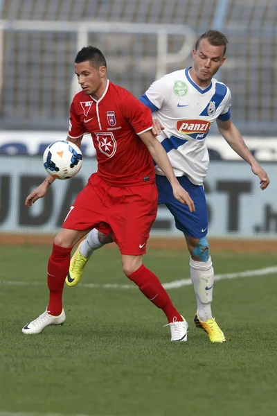 MTK Budapešť vs. Maďarský klub Ujpest otp bank liga fotbal zápas — Stock fotografie