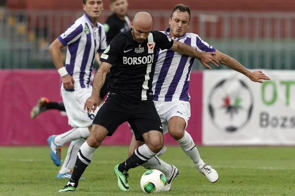 Ujpest vs. Diosgyori VTK Hungarian Cup final football match — Stock Photo, Image