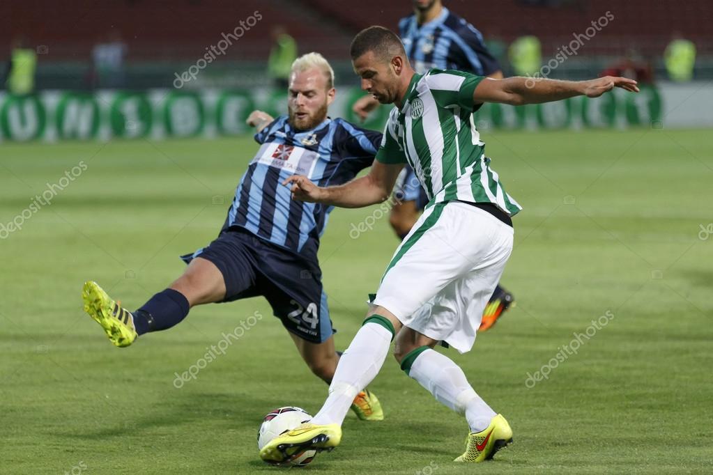 Ferencvarosi TC vs. HNK Rijeka UEFA EL football match, Stock Photo