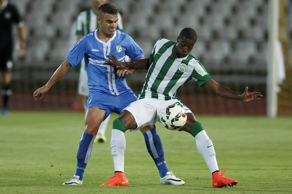 Ferencvarosi TC vs. HNK Rijeka UEFA EL jogo de futebol — Fotografia de Stock