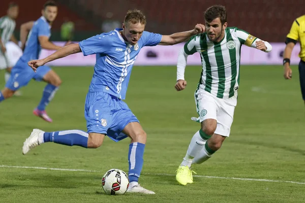 Ferencvarosi tc vs. hnk rijeka uefa el fotbalový zápas — Stock fotografie