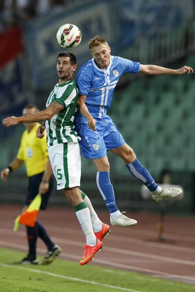 Ferencvarosi tc vs. hnk rijeka uefa el fotbalový zápas — Stock fotografie
