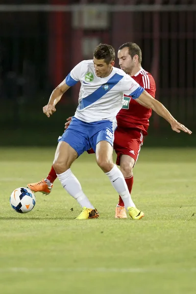 MTK Budapest vs. DVSC OTP Bank League jogo de futebol — Fotografia de Stock