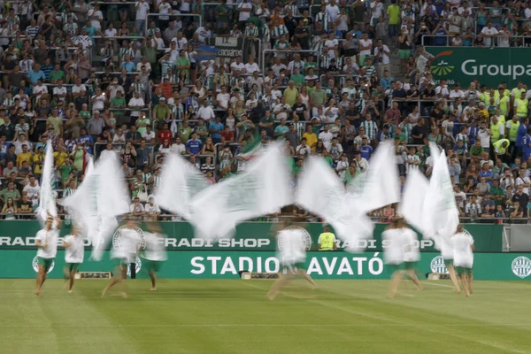 Ferencvaros vs. chelsea stadionu otevření fotbalový zápas — Stock fotografie