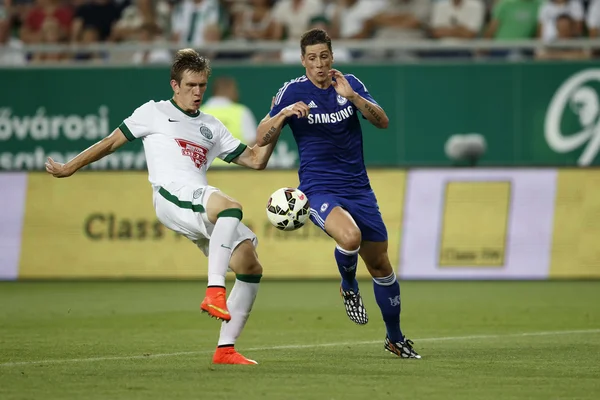 Ferencvaros vs. Chelsea stadium opening football match — Stock Photo, Image