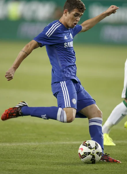 Ferencvaros vs. Chelsea stadium opening football match — Stock Photo, Image