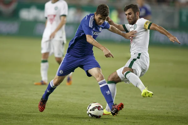 Ferencvaros vs. Chelsea estádio de abertura de jogo de futebol — Fotografia de Stock