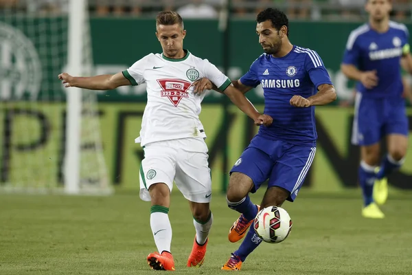 Ferencvaros vs. Chelsea stadium opening football match — Stock Photo, Image